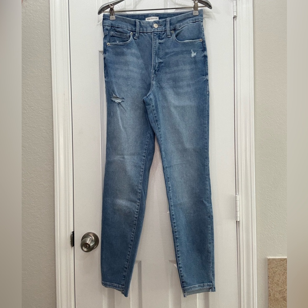 Good American Always Fit 6-12 Blue Jeans with Stretch